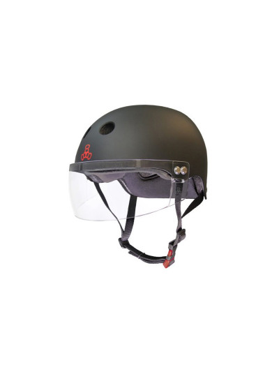 Roller Skates Visor Helmet - TRIPLE EIGHT Sweatsaver - Black