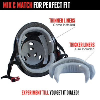 Casque Visière Roller - TRIPLE EIGHT Sweatsaver - Noir