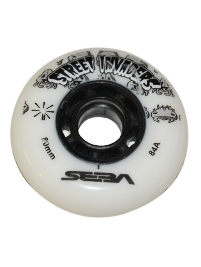 Skates Wheel - SEBA Street Invaders - 76mm 84a - White - Unit