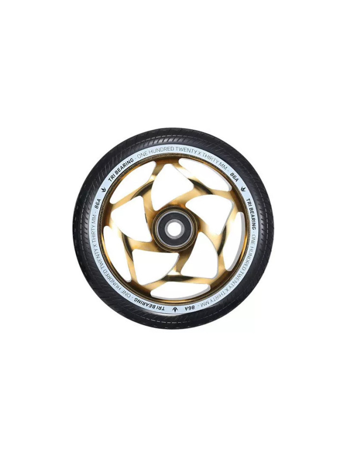 Scooter Wheel - BLUNT Tri Bearing - 120mm Gold/Black - Unit