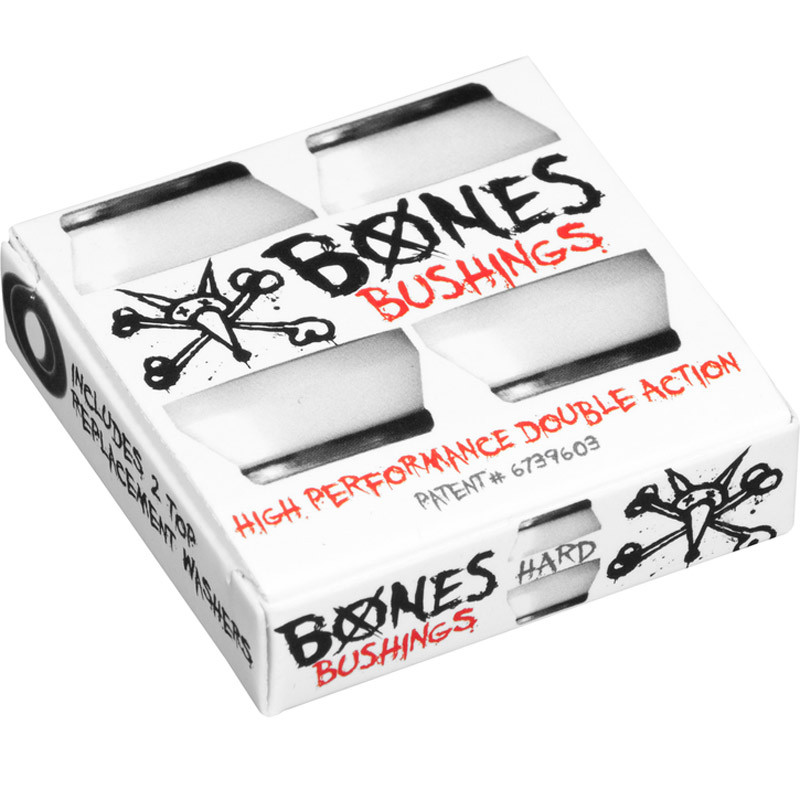 Skateboard Bushings - BONES - White - Hard - Set of 4