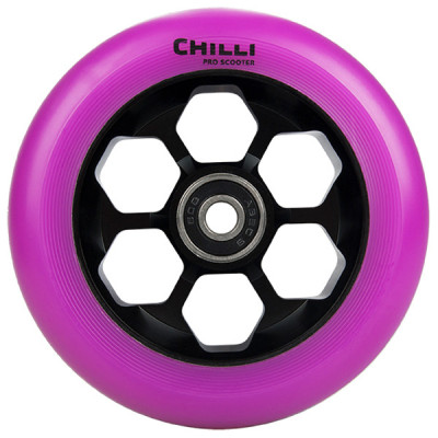 Scooter Wheel - CHILLI Honeycomb - 110mm Purple - Unit