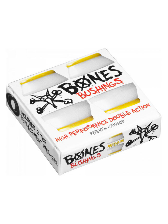 Skateboard Bushings - BONES - White - Medium - Set of 4