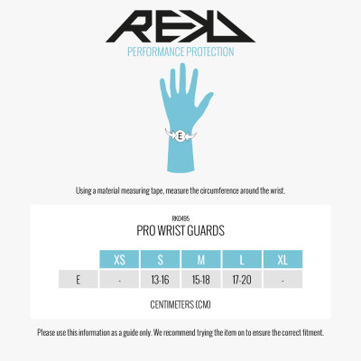 Wrist Guards - REKD Pro sizing