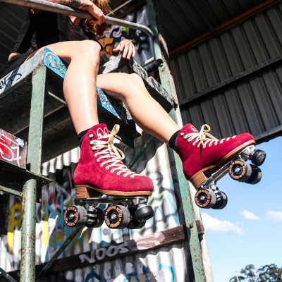 Recreational Roller Skates - CHUFFED SKATES Wanderer - Burgundy