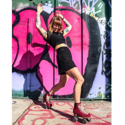 Recreational Roller Skates - CHUFFED SKATES Wanderer - Burgundy