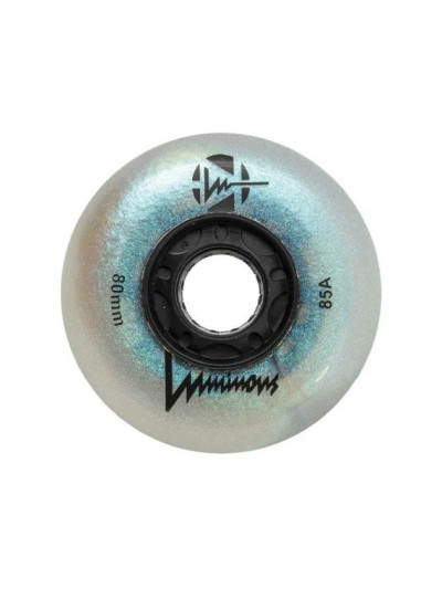 Skates Wheels - LUMINOUS - 80mm 85a - Black Pearl - Set of 4