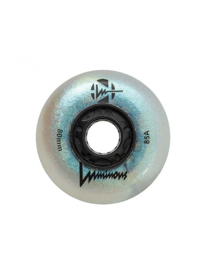 Skates Wheels - LUMINOUS - 80mm 85a - Black Pearl - Set of 4