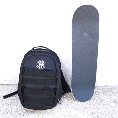Sac à Dos Skateboard - CLIC-N-ROLL - Noir