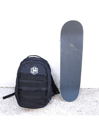 Skateboard Backpack - CLIC-N-ROLL - Black