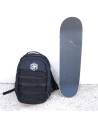Skateboard Backpack - CLIC-N-ROLL - Black