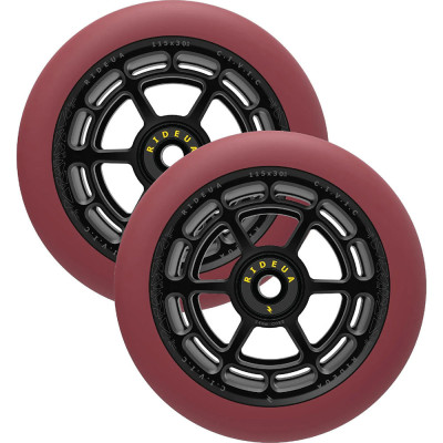 Roue Trottinette - URBANARTT Civic 115mm x 30mm Noir/Rouge - Paire