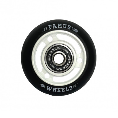 Roue Roller - FAMUS 3 Spokes - 60mm 88a - Blanc Noir - Jeu de 4