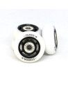 Skates Wheels - FAMUS 6 Spokes - 60mm 92a - Black White - Set of 4
