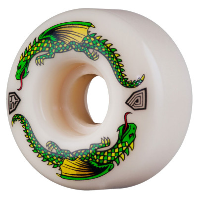 Skateboard Wheels - POWELL PERALTA Dragon - 54mm x 32mm 93a - White - Set of 4