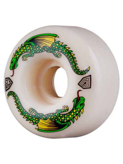 Roue Skate - POWELL PERALTA Dragon - 54mm x 32mm 93a - Blanche - Jeu de 4