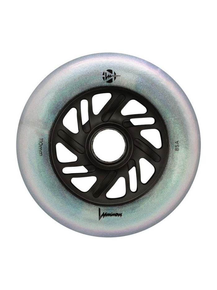 Skates Wheels - LUMINOUS - 110mm 85a - Black Pearl - Set of 3