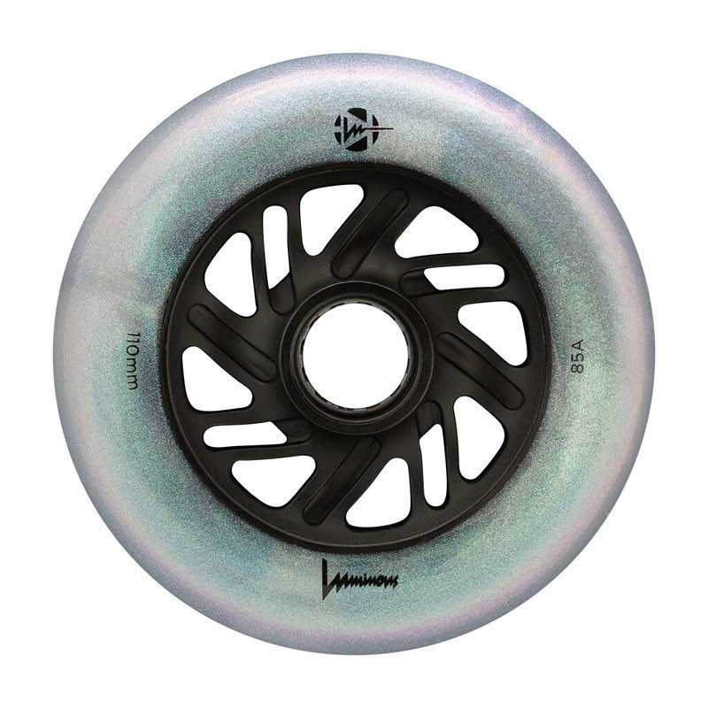 Skates Wheels - LUMINOUS - 110mm 85a - Black Pearl - Set of 3