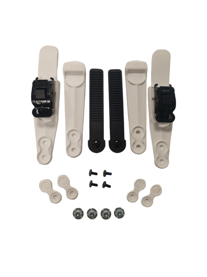 Bouche Coup de Pied Roller - FR SKATES Double Strap - Blanc - Paire