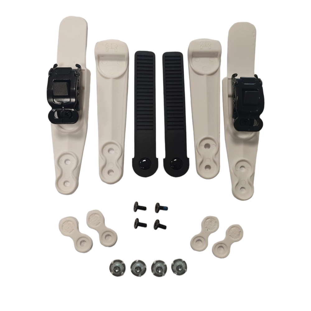 Bouche Coup de Pied Roller - FR SKATES Double Strap - Blanc - Paire
