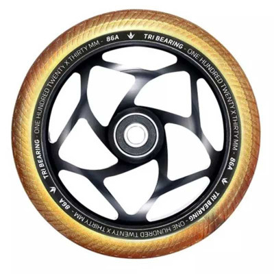 Scooter Wheel - BLUNT Tri Bearing - 120mm Black Marron - Unit