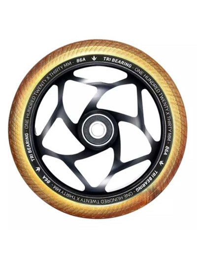 Roue Trottinette - BLUNT Tri Bearing - 120mm Black Marron - Unité