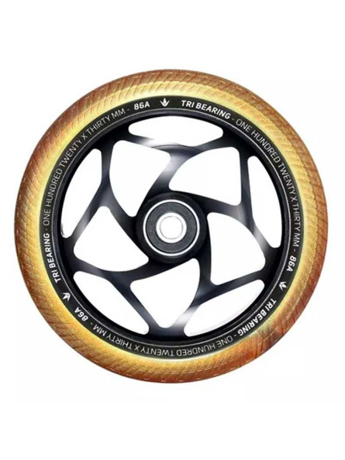 Roue Trottinette - BLUNT Tri Bearing - 120mm Black Marron - Unité