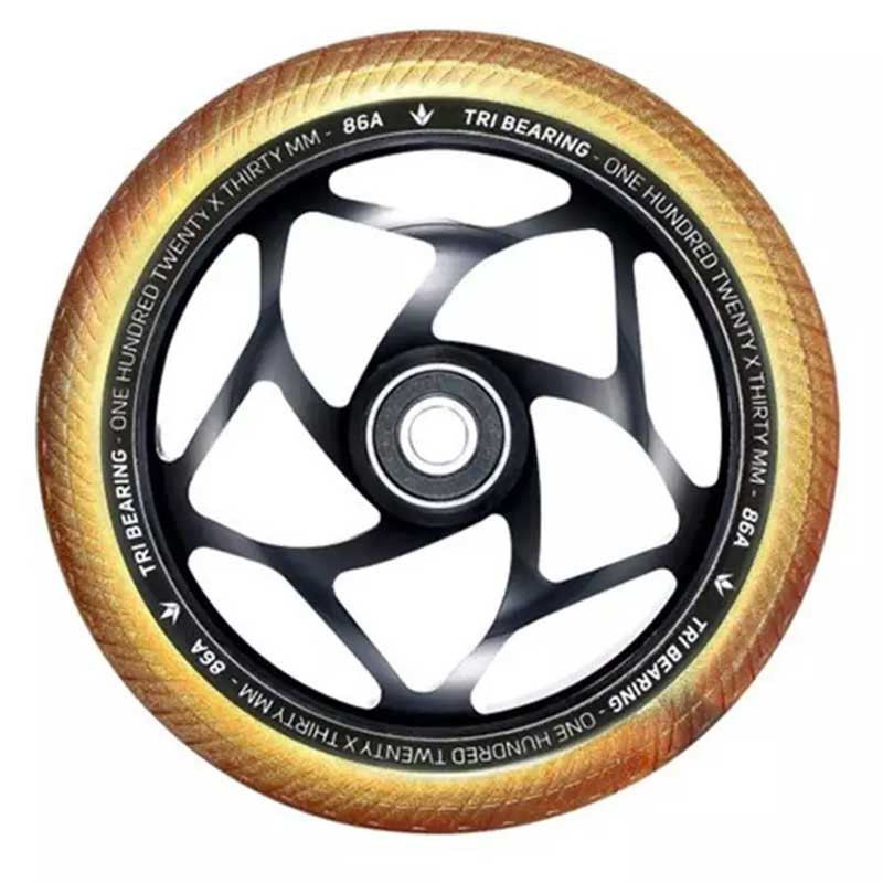 Scooter Wheel - BLUNT Tri Bearing - 120mm Black Marron - Unit