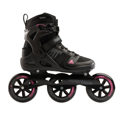 Roller Femme 3 Roues Fitness - ROLLERBLADE Macroblade - 110 3WD W Noir Orchidée