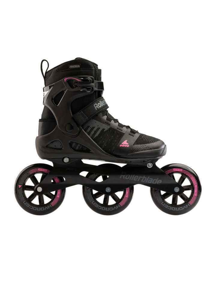Roller Femme 3 Roues Fitness - ROLLERBLADE Macroblade - 110 3WD W Noir Orchidée