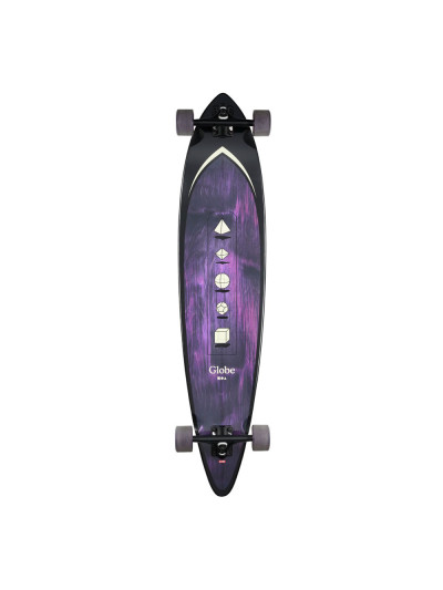 Longboard Skateboard - GLOBE Pintail - Purple/Shape Faze - 44"