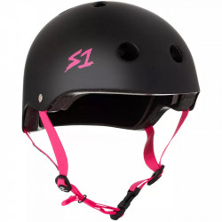 Casque S1 Lifer V2 Black Matte Pink Straps Helmet