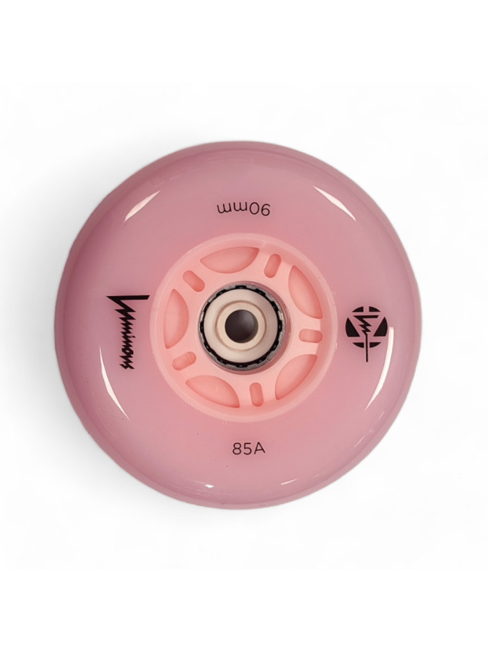 Roue Roller LUMINOUS - 90mm 85a - Flamingo - Jeu de 4