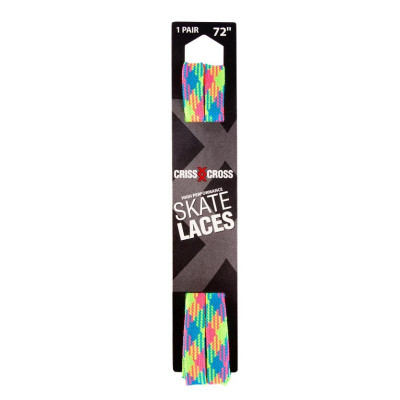 Laces - CRISS CROSS - Rainbow Plaid - Pair