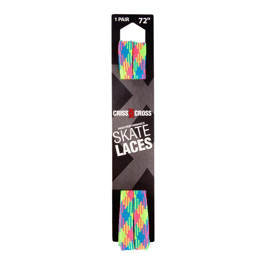 Laces - CRISS CROSS - Rainbow Plaid - Pair