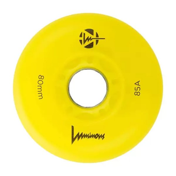 Skates Wheels - LUMINOUS - 80mm 85a - Canary - Set of 4