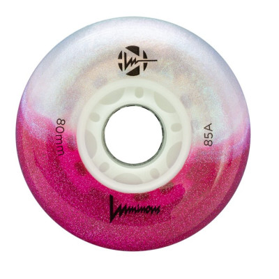 Skates Wheels - LUMINOUS - 80mm 85a - Cotton Candy - Set of 4