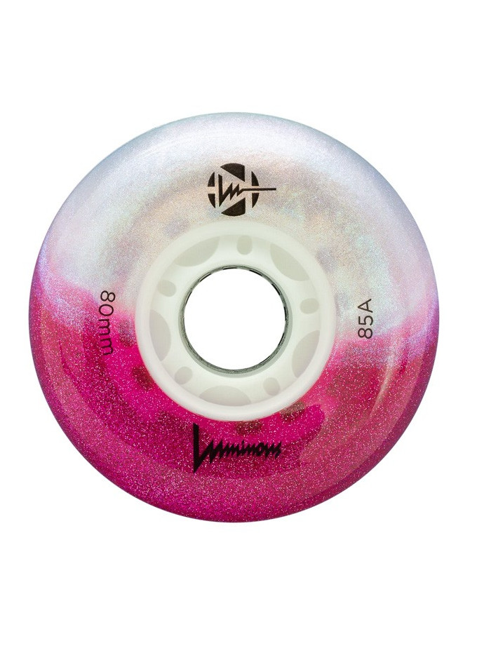 Skates Wheels - LUMINOUS - 80mm 85a - Cotton Candy - Set of 4