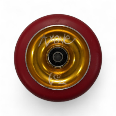 Roue Trottinette - AXONE Metal Core - 100mm Rouge/Or - Unité