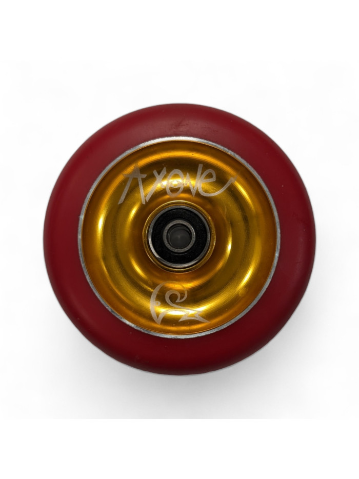 Scooter Wheel - AXONE Metal Core - 100mm Red/Gold - Unité
