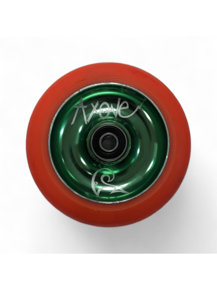 Scooter Wheel - AXONE Metal Core - 100mm Orange/Green - Unité