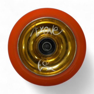 Roue Trottinette - AXONE Metal Core - 100mm Orange/Or - Unité