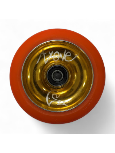 Roue Trottinette - AXONE Metal Core - 100mm Orange/Or - Unité