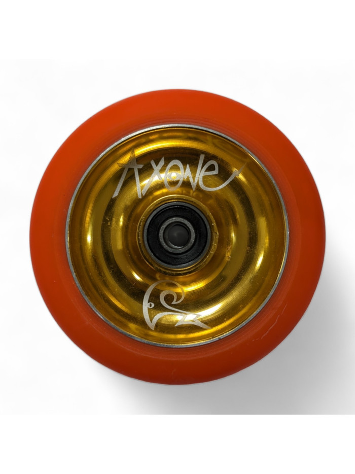 Roue Trottinette - AXONE Metal Core - 100mm Orange/Or - Unité