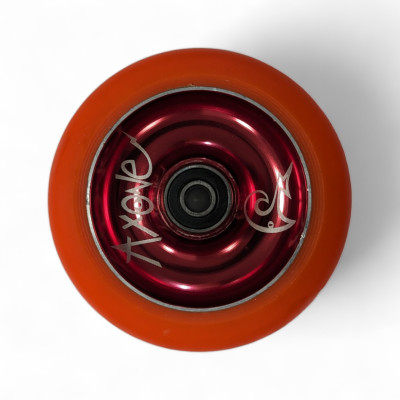 Roue Trottinette - AXONE Metal Core - 100mm Orange/Rouge - Unité
