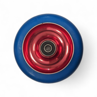 Roue Trottinette - CLIC-N-ROLL Metal Core - 100mm Bleue/Rouge - Unité