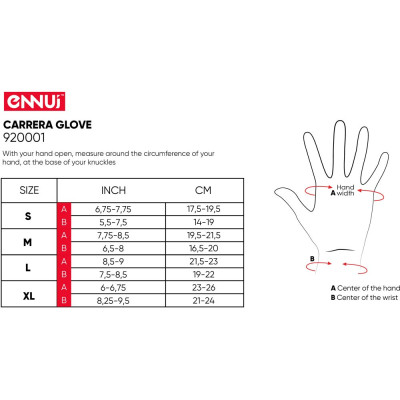 Protective Glove - ENNUI Carrera sizing