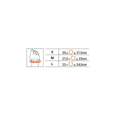 EPITACT Sport Hallux Valgus Corrective Orthosis sizing