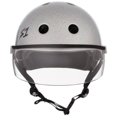 Casque Visière Roller - S ONE Lifer - Argent Brillant Pailleté