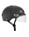 Roller Skates Visor Helmet - S ONE Lifer - Black Gloss Glitter